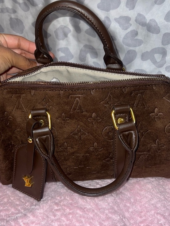 Louis Vuitton Handbags - Brown Velvet Monogram Satchel